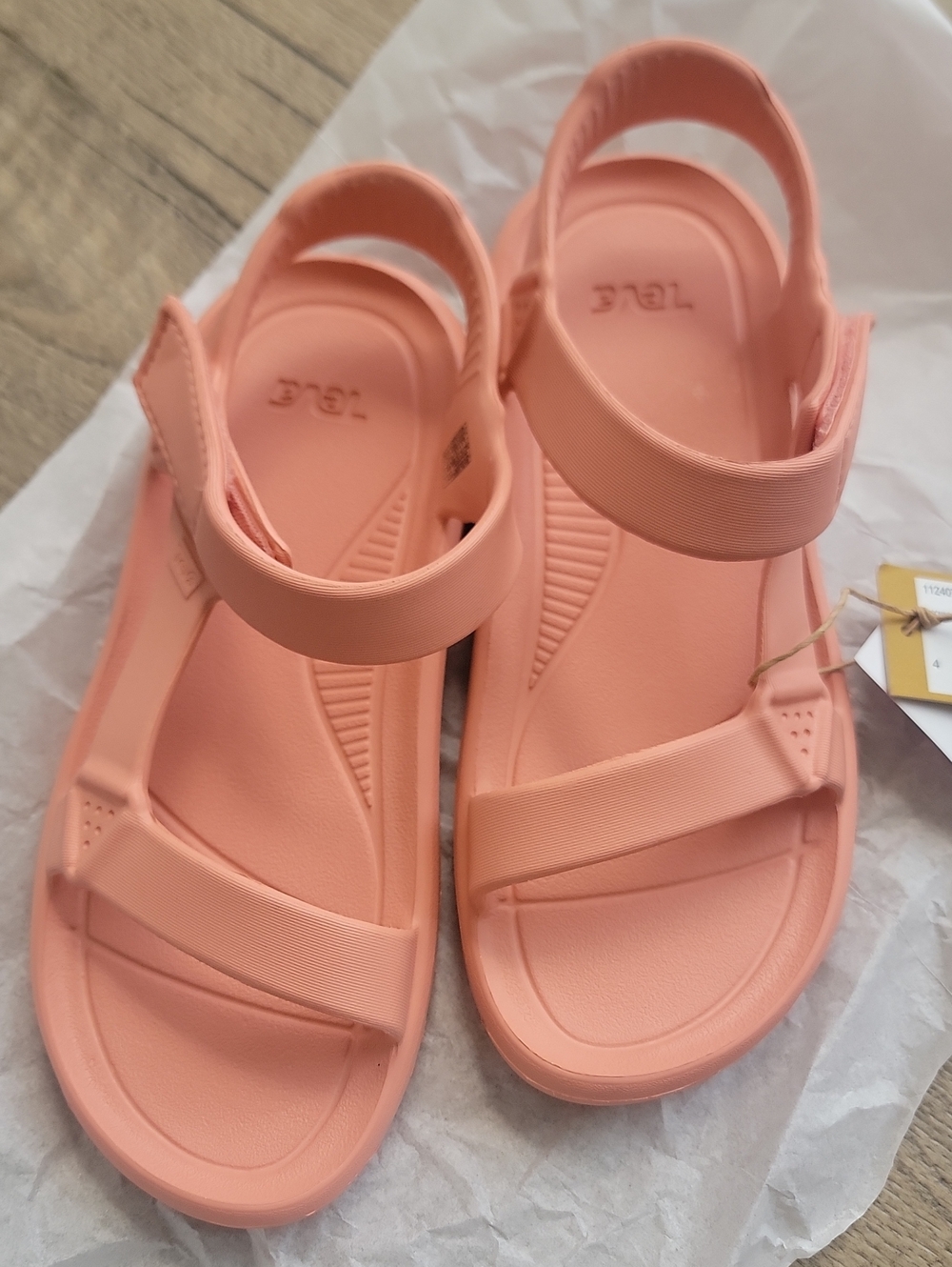TEVA Peach Coral Strappy Sport Sandals